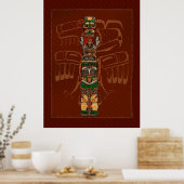 Totem Native American Folk Art Poster (Küche)