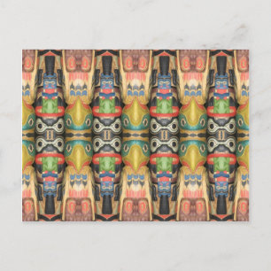 Totem Nordwesten Kunst Postkarte