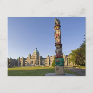 Totem Pol im Gebäude des Parlaments in Postkarte