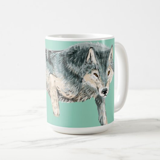 Totem polar wolf kaffeetasse (VorderseiteRechts)
