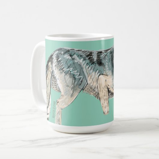 Totem polar wolf kaffeetasse (Vorderseite Links)