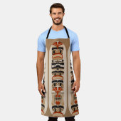 Totem Pole Coole Kunstgestaltung Schürze (Getragen)