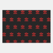 Totem-Pole des Heiligen Adlers Schwarz/Rot Geschenkpapier Set (Vorderseite 3)