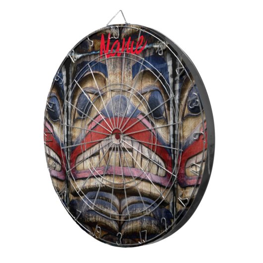 Totem Pole Face Thunder_Cove Dartscheibe (Vorderseite rechts)