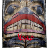 Totem Pole Face Thunder_Cove Duschvorhang (Vorderseite)