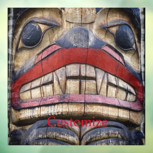 Totem Pole Face Thunder_Cove Fensteraufkleber (Blatt 3)