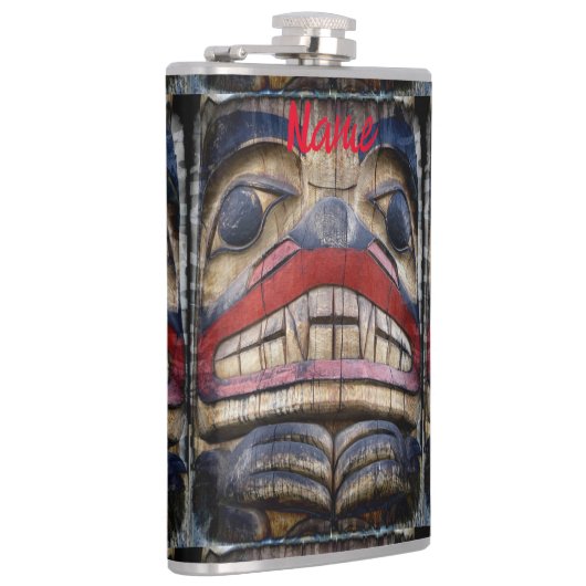 Totem Pole Face Thunder_Cove Flachmann (Rechts)