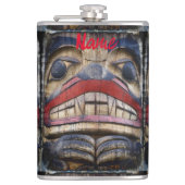 Totem Pole Face Thunder_Cove Flachmann (Vorderseite)