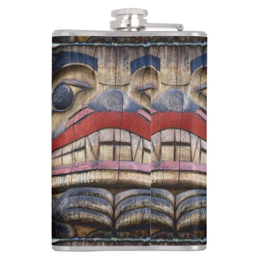 Totem Pole Face Thunder_Cove Flachmann (Rückseite)