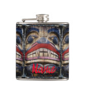 Totem Pole Face Thunder_Cove Flachmann (Vorderseite)