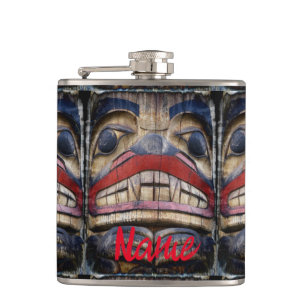 Totem Pole Face Thunder_Cove Flachmann