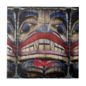 Totem Pole Face Thunder_Cove Fliese (Vorderseite)