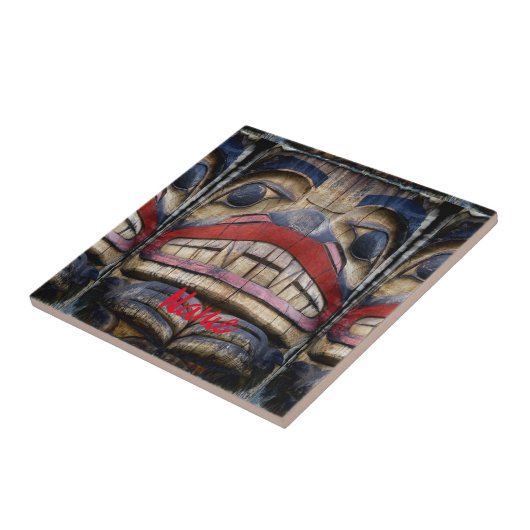 Totem Pole Face Thunder_Cove Fliese (Seite)