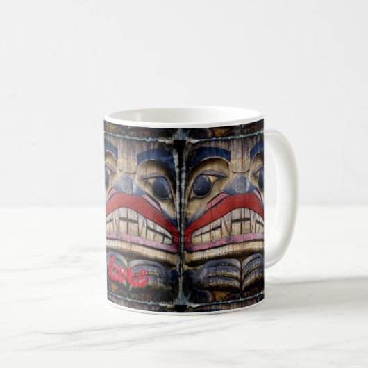Totem Pole Face Thunder_Cove Kaffeetasse (VorderseiteRechts)