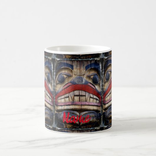 Totem Pole Face Thunder_Cove Kaffeetasse (Mittel)