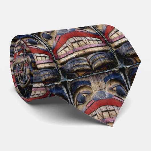 Totem Pole Face Thunder_Cove Krawatte (Gerollt)