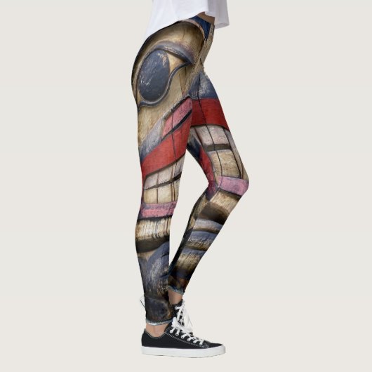 Totem Pole Face Thunder_Cove Leggings (Rechts)
