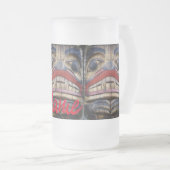 Totem Pole Face Thunder_Cove Mattglas Bierglas (VorderseiteRechts)