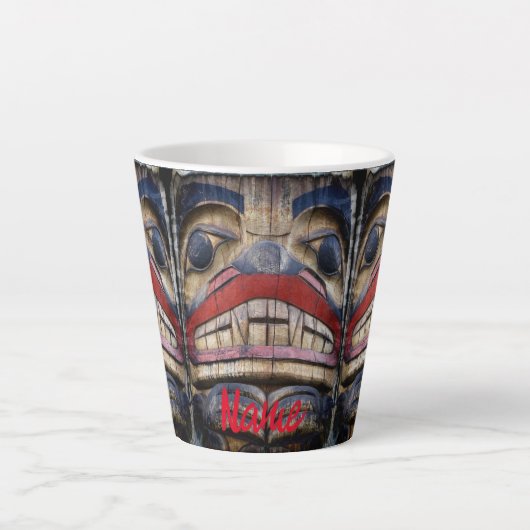 Totem Pole Face Thunder_Cove Milchtasse (Vorderseite)