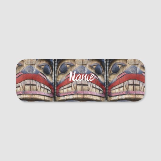 Totem Pole Face Thunder_Cove Namensschild (Vorderseite)