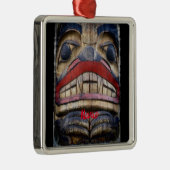 Totem Pole Face Thunder_Cove Ornament Aus Metall (Rechts)