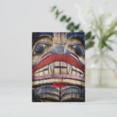 Totem Pole Face Thunder_Cove Postkarte (Stehend Vorderseite)