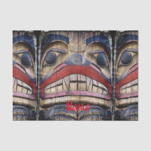 Totem Pole Face Thunder_Cove Seidenpapier (Vorderseite)