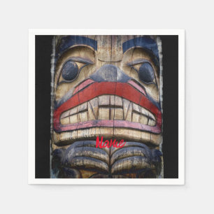 Totem Pole Face Thunder_Cove Serviette