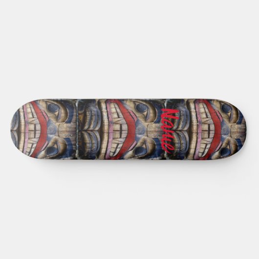 Totem Pole Face Thunder_Cove Skateboard (Horizontal)