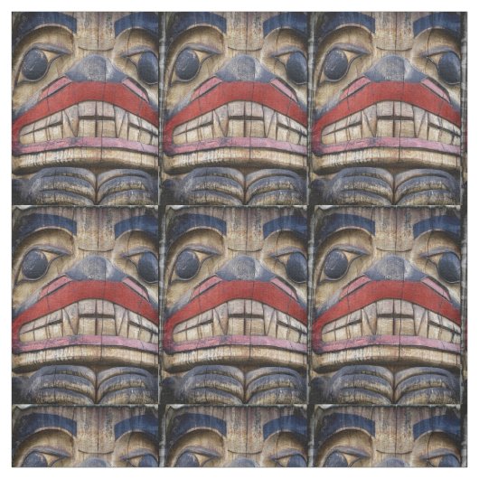 Totem Pole Face Thunder_Cove Stoff (Muster)