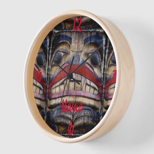 Totem Pole Face Thunder_Cove Uhr (Winkel)