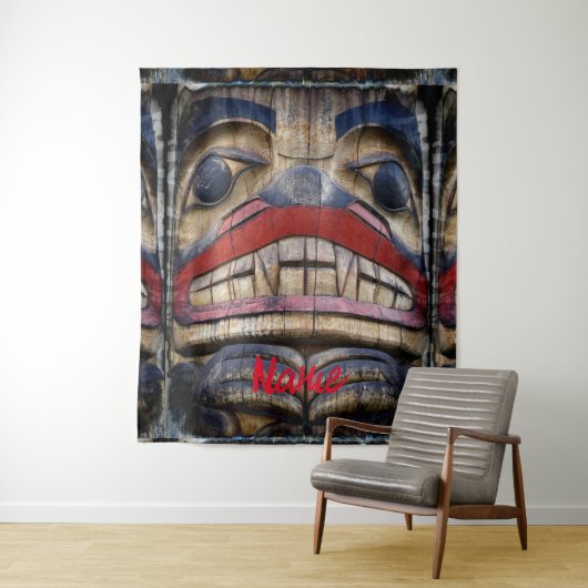 Totem Pole Face Thunder_Cove Wandteppich (Beispiel)