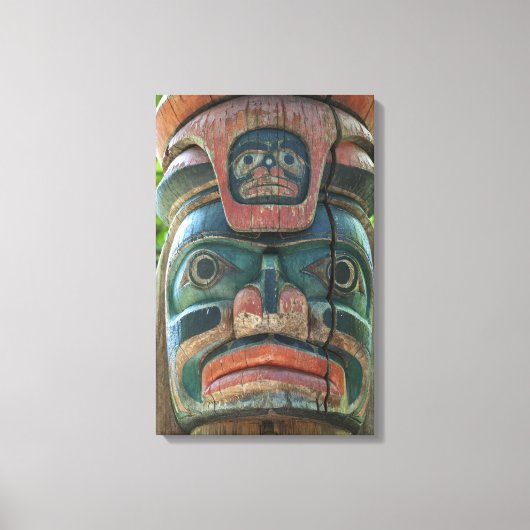 Totem Pole gepackte Leinwand (Vorderseite)