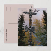 Totem Pole in Yukon Canada Postkarte (Vorne/Hinten)