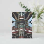 Totem-Pole Postkarte (Stehend Vorderseite)