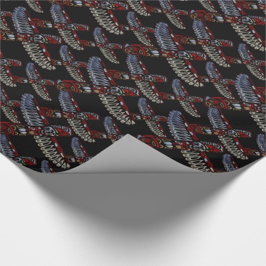 Totem Pole Wrapper Native Art Gift Paper Geschenkpapier (Ecke)