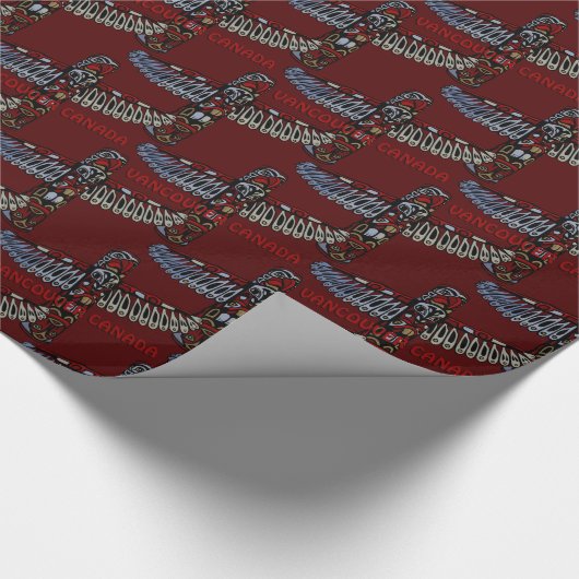 Totem Pole Wrapping Paper Vancouver Geschenkpapier (Ecke)
