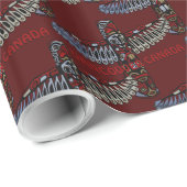 Totem Pole Wrapping Paper Vancouver Geschenkpapier (Rolleneckpunkt)