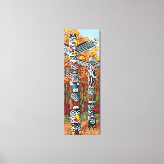Totem Poles Painting Canvas Prints Leinwanddruck (Vorderseite)