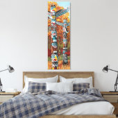 Totem Poles Painting Canvas Prints Leinwanddruck (Insitu (Schlafzimmer))