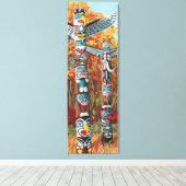 Totem Poles Painting Canvas Prints Leinwanddruck (Insitu (Holzboden))