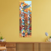 Totem Poles Painting Canvas Prints Leinwanddruck (Insitu (Wohnzimmer))