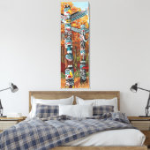Totem Poles Painting Canvas Prints Leinwanddruck (Insitu (Schlafzimmer))