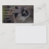 'Totem-Puma auf dem Hunt Visitenkarte (Vorne/Hinten)