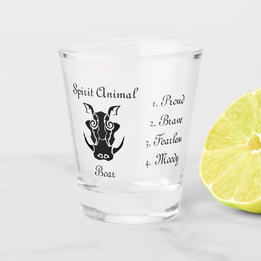 Totem Spirit Animal Tribal Boss Head Schnapsglas (Vorderseite)