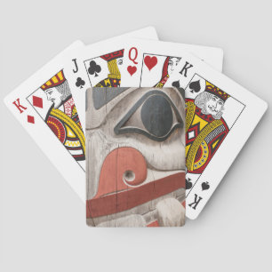 Totem Stöcke im Haida Heritage Centre Museum Spielkarten