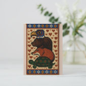 Totem-Tierperlen Postkarte (Stehend Vorderseite)
