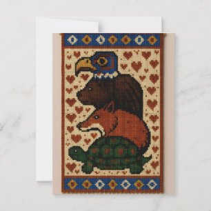 Totem-Tierperlen Postkarte