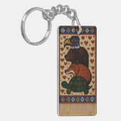 Totem-Tierperlen Schlüsselanhänger (Vorderseite links)