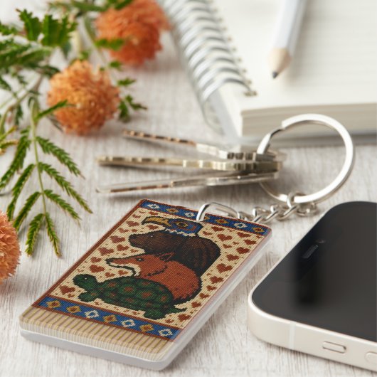 Totem-Tierperlen Schlüsselanhänger (Vorderseite rechts)